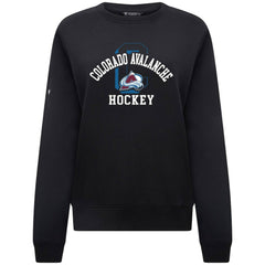 Colorado Avalanche Levelwear Women's Yvette Limelight Big Letter Sweatshirt - Black Sweatshirts