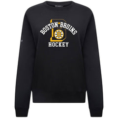 Boston Bruins Levelwear Women's Yvette Limelight Big Letter Sweatshirt - Black Sweatshirts