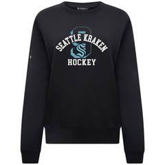 Seattle Kraken Levelwear Women's Yvette Limelight Big Letter Sweatshirt - Black Sweatshirts