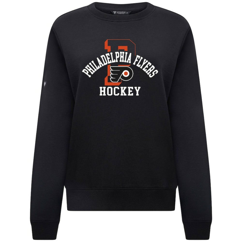 Philadelphia Flyers Levelwear Women's Yvette Limelight Big Letter Sweatshirt - Black Sweatshirts
