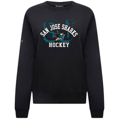 San Jose Sharks Levelwear Women's Yvette Limelight Big Letter Sweatshirt - Black Sweatshirts