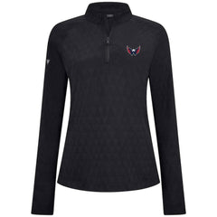 Washington Capitals Levelwear Women's Spike Raglan Quarter-Zip Top - Black Tops