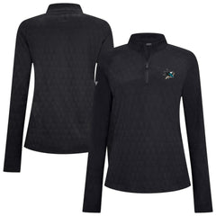 San Jose Sharks Levelwear Women's Spike Raglan Quarter-Zip Top - Black Tops