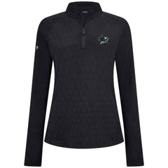 San Jose Sharks Levelwear Women's Spike Raglan Quarter-Zip Top - Black Tops