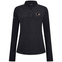 Philadelphia Flyers Levelwear Women's Spike Raglan Quarter-Zip Top - Black Tops