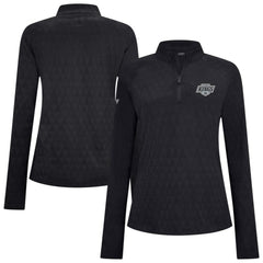 Los Angeles Kings Levelwear Women's Spike Raglan Quarter-Zip Top - Black Tops