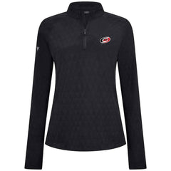 Carolina Hurricanes Levelwear Women's Spike Raglan Quarter-Zip Top - Black Tops