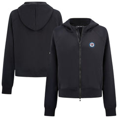Winnipeg Jets Levelwear Women's Judd Raglan Full-Zip Hoodie - Black Hoodies