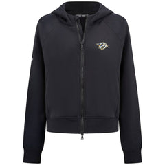 Nashville Predators Levelwear Women's Judd Raglan Full-Zip Hoodie - Black Hoodies