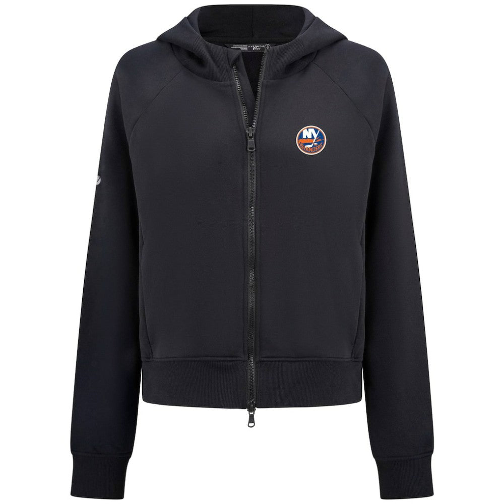 New York Islanders Levelwear Women's Judd Raglan Full-Zip Hoodie - Black Hoodies