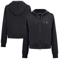 Philadelphia Flyers Levelwear Women's Judd Raglan Full-Zip Hoodie - Black Hoodies