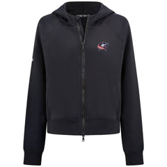 Columbus Blue Jackets Levelwear Women's Judd Raglan Full-Zip Hoodie - Black Hoodies