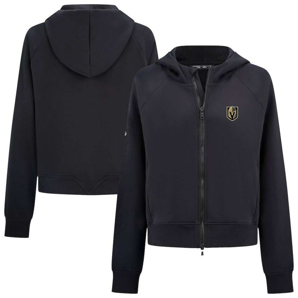 Vegas Golden Knights Levelwear Women's Judd Raglan Full-Zip Hoodie - Black Hoodies
