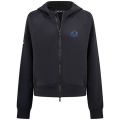 Vancouver Canucks Levelwear Women's Judd Raglan Full-Zip Hoodie - Black Hoodies