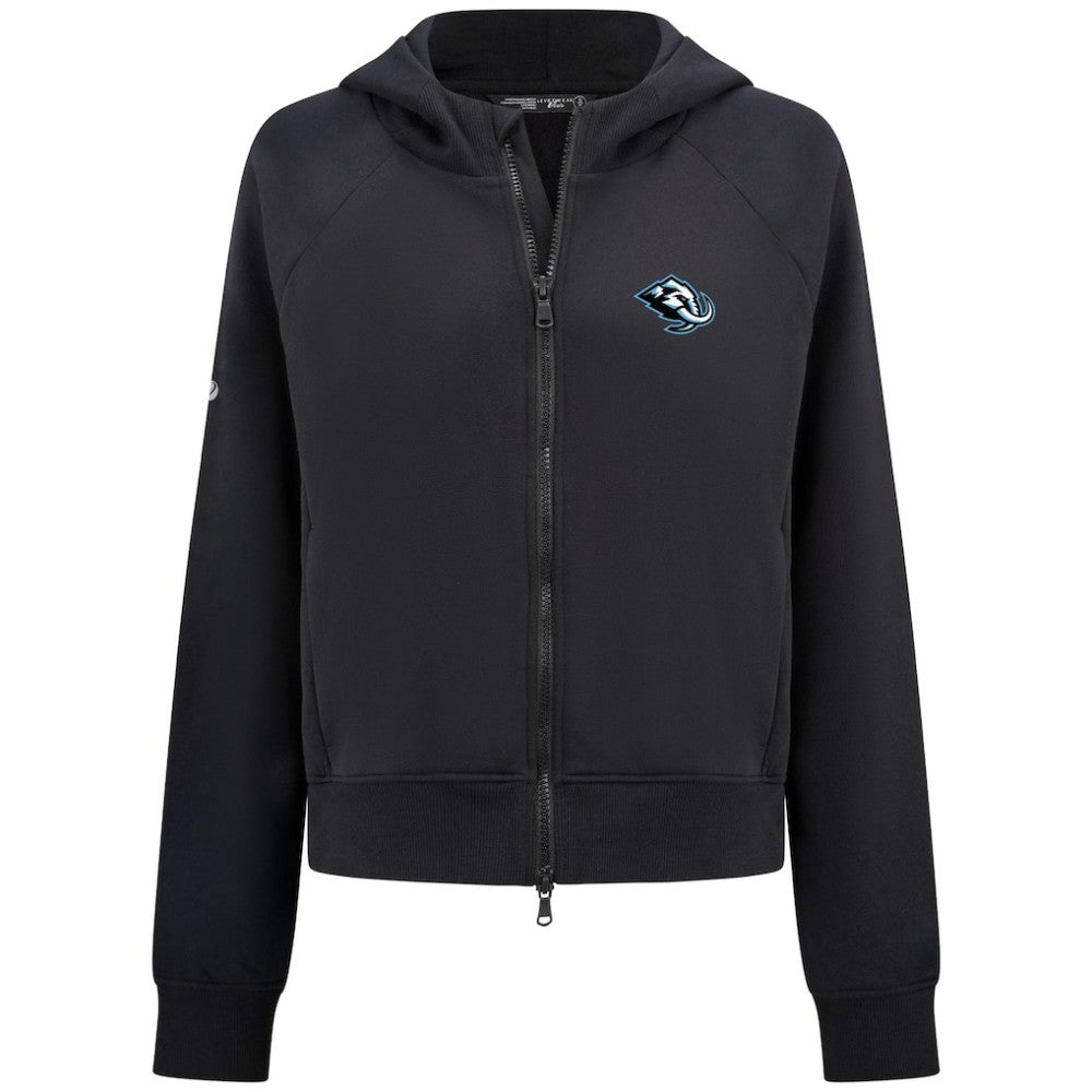 Utah Mammoth Levelwear Women's Judd Raglan Full-Zip Hoodie - Black Hoodies