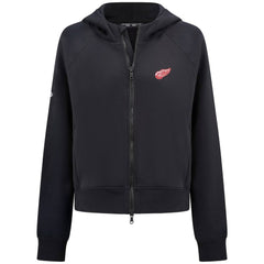 Detroit Red Wings Levelwear Women's Judd Raglan Full-Zip Hoodie - Black Hoodies