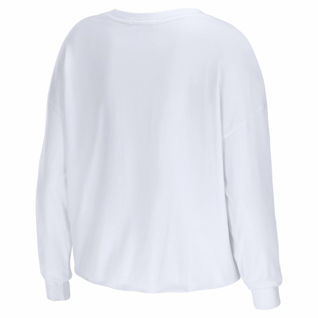 New England Patriots WEAR by Erin Andrews Women's Super Bowl LX Cropped Long Sleeve T-Shirt - White discount