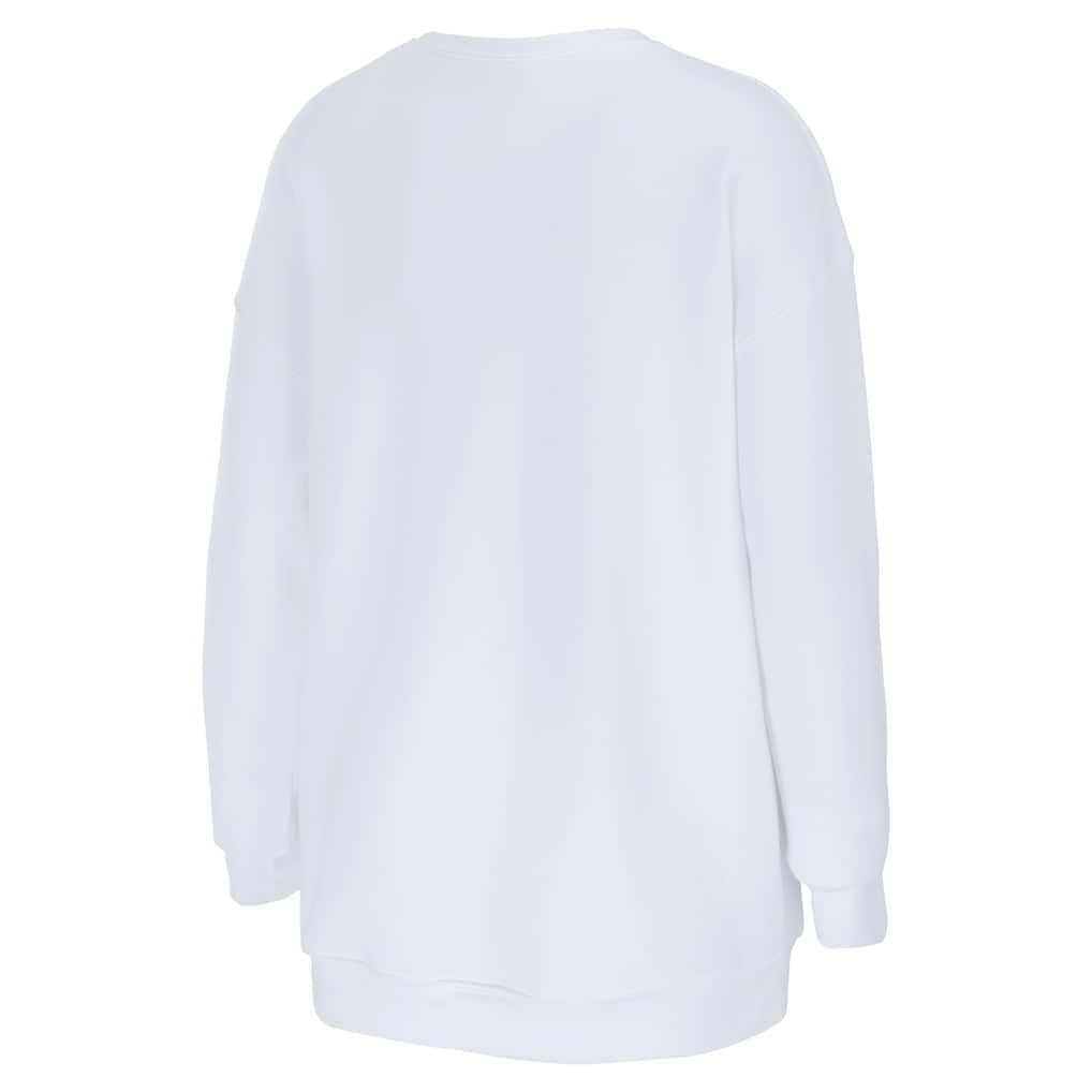 New England Patriots vs. Seattle Seahawks WEAR by Erin Andrews Women's Super Bowl LX Matchup Sweatshirt - White sale