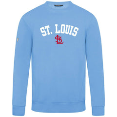 St. Louis Cardinals Levelwear Zane Felt Arch Pullover Sweatshirt Light Blue