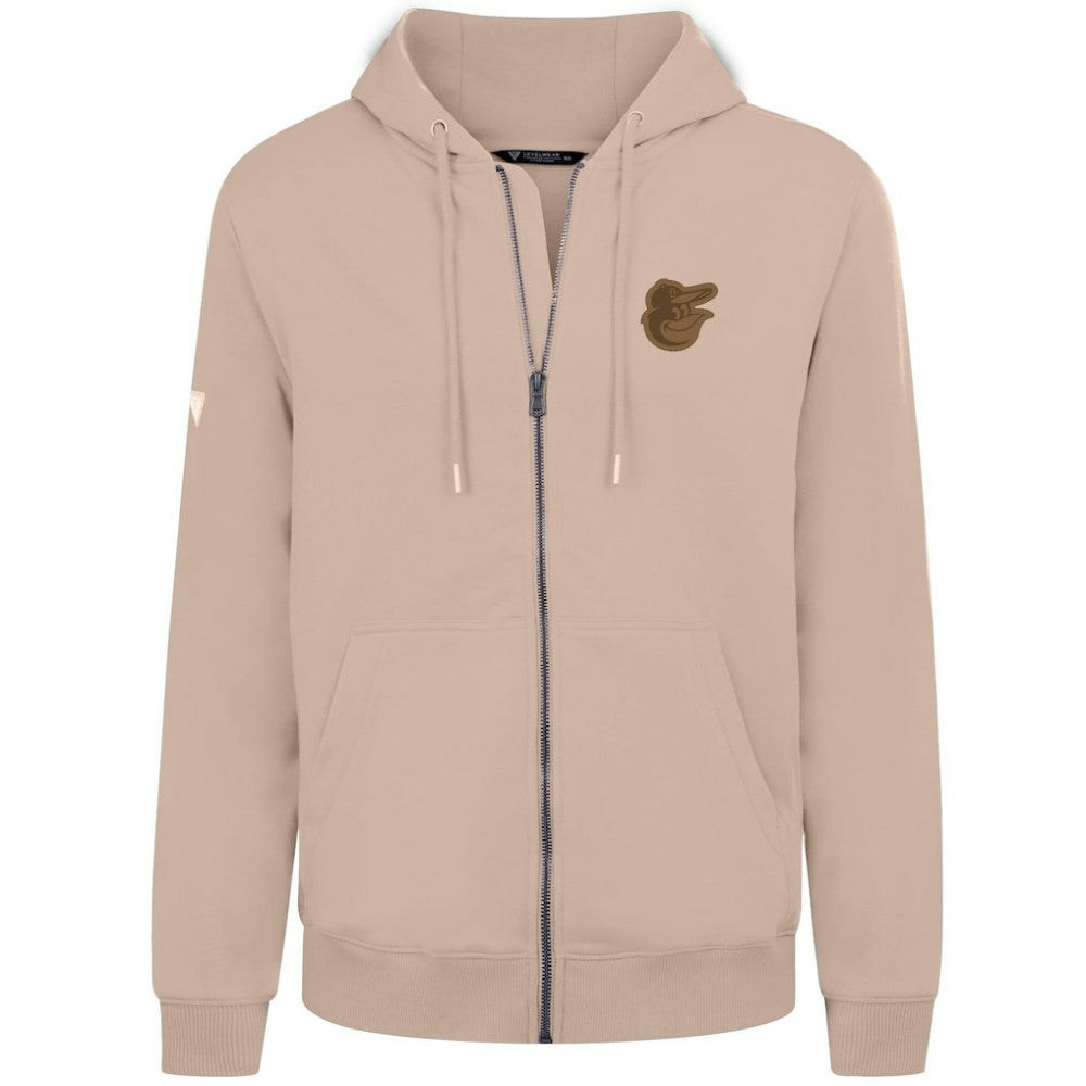 Baltimore Orioles Levelwear Podium Full-Zip Hoodie Khaki