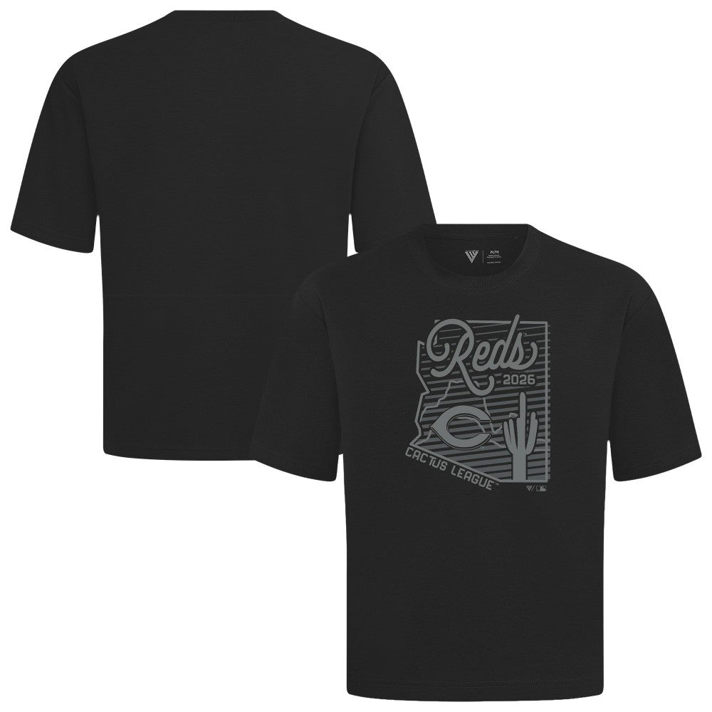 Cincinnati Reds Levelwear Sunrise Luxe Signature Knit T-Shirt Black