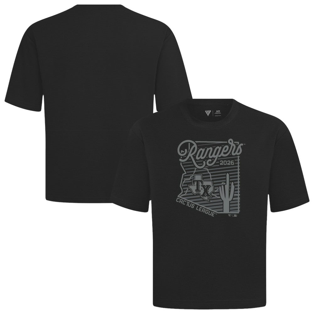 Texas Rangers Levelwear Sunrise Luxe Signature Knit T-Shirt Black