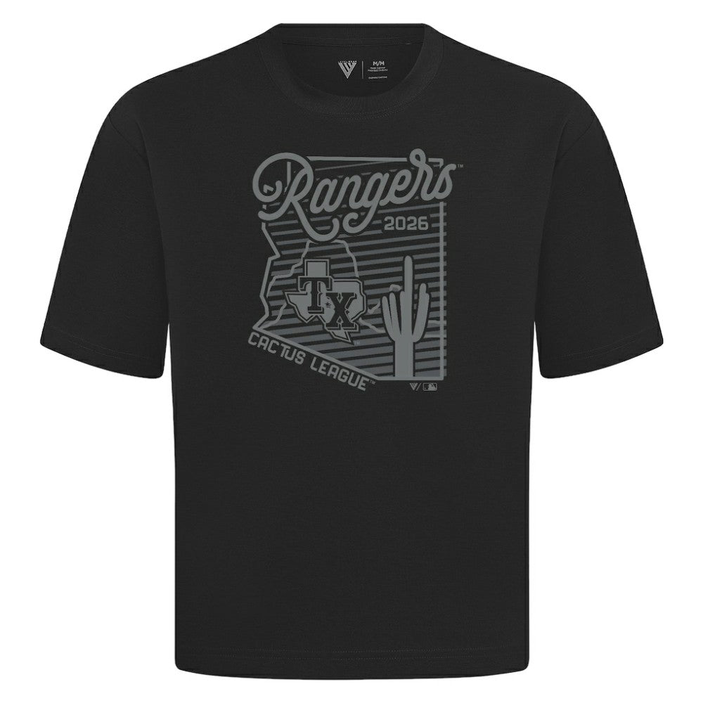 Texas Rangers Levelwear Sunrise Luxe Signature Knit T-Shirt Black