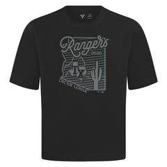 Texas Rangers Levelwear Sunrise Luxe Signature Knit T-Shirt Black