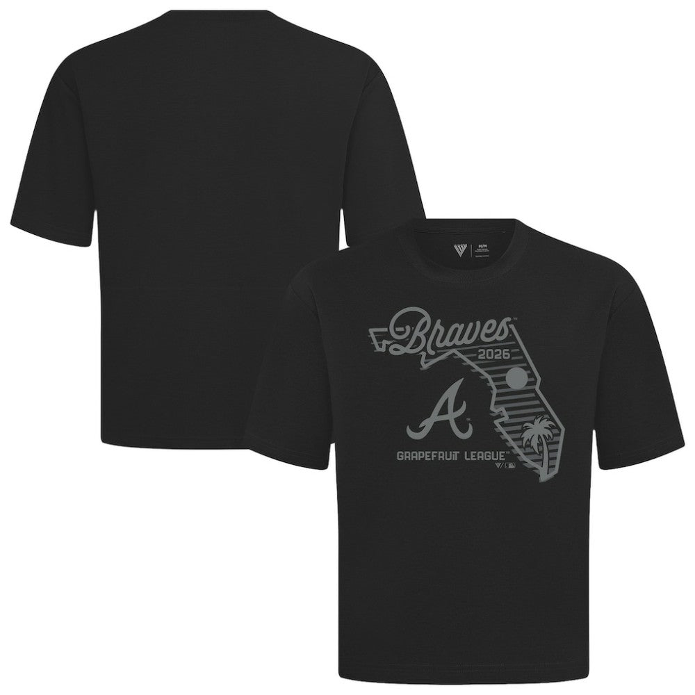 Atlanta Braves Levelwear Sunrise Luxe Signature Knit T-Shirt Black