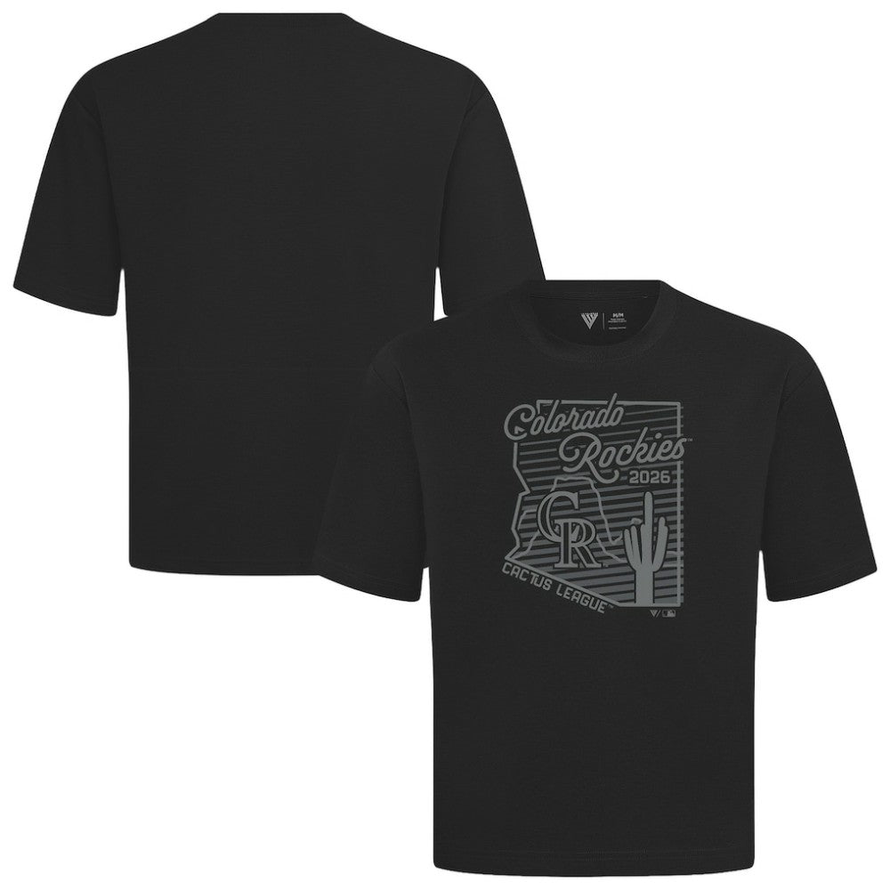 Colorado Rockies Levelwear Sunrise Luxe Signature Knit T-Shirt Black
