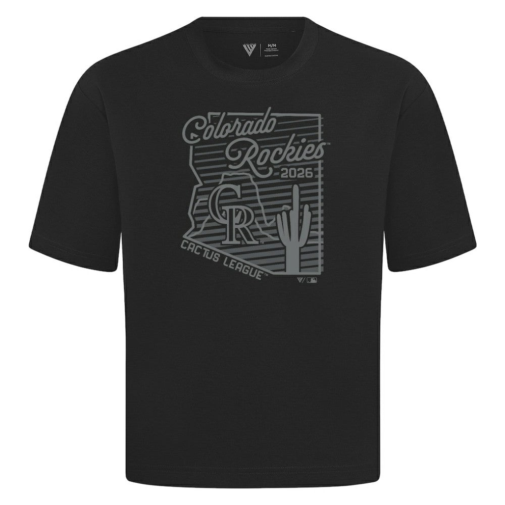 Colorado Rockies Levelwear Sunrise Luxe Signature Knit T-Shirt Black