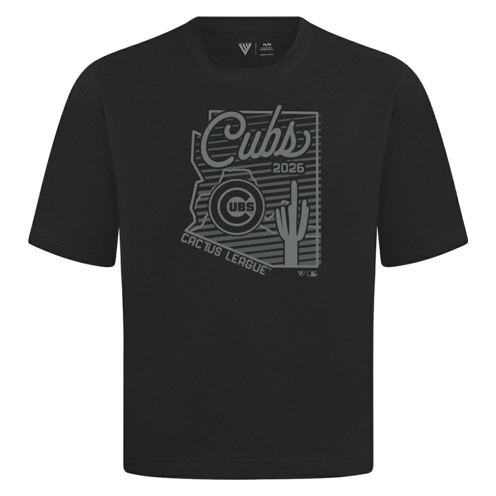 Chicago Cubs Levelwear Sunrise Luxe Signature Knit T-Shirt Black