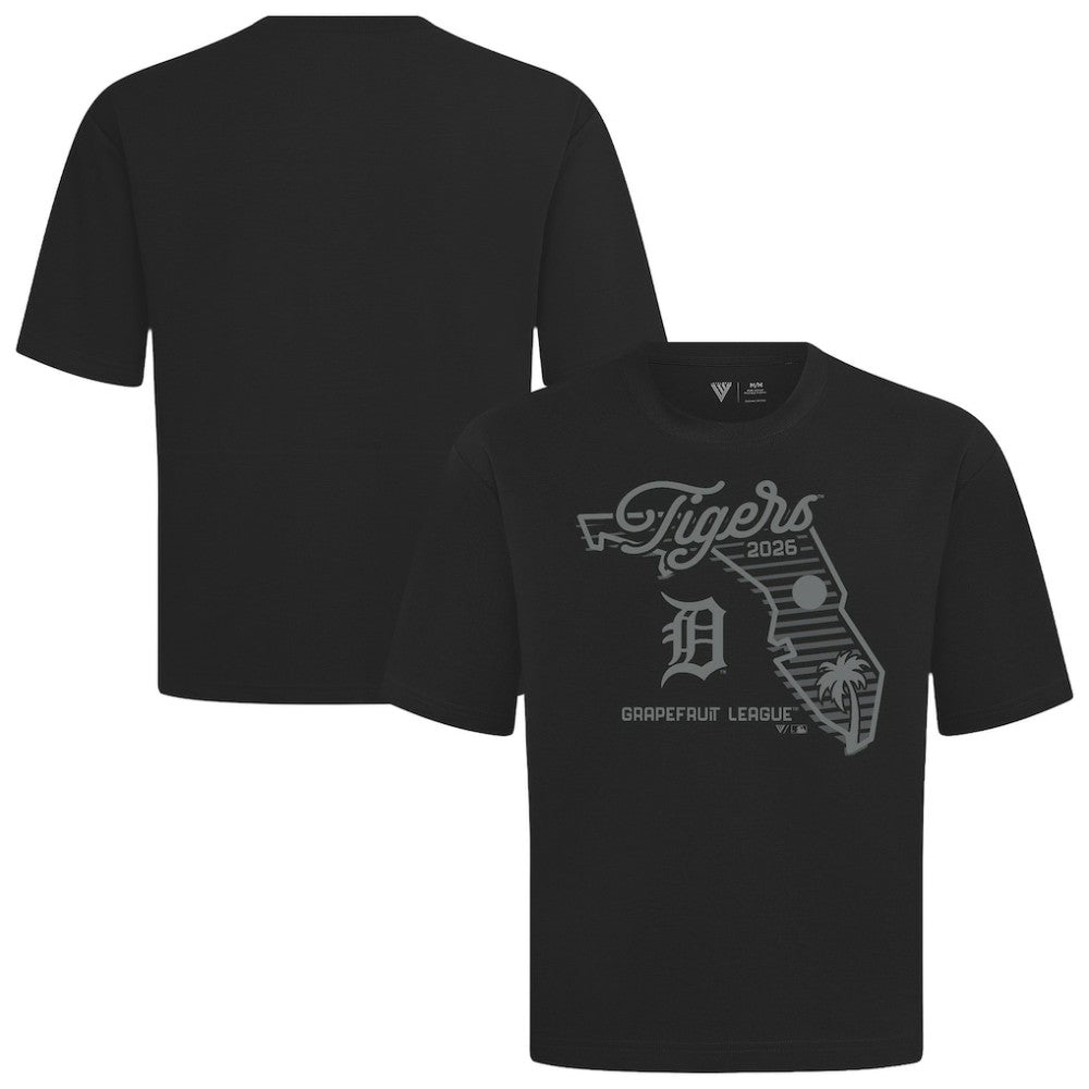 Detroit Tigers Levelwear Sunrise Luxe Signature Knit T-Shirt Black