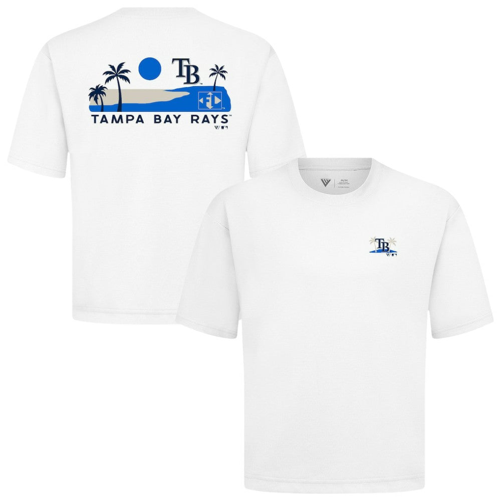 Tampa Bay Rays Levelwear Panoramic Luxe Signature Knit T-Shirt White