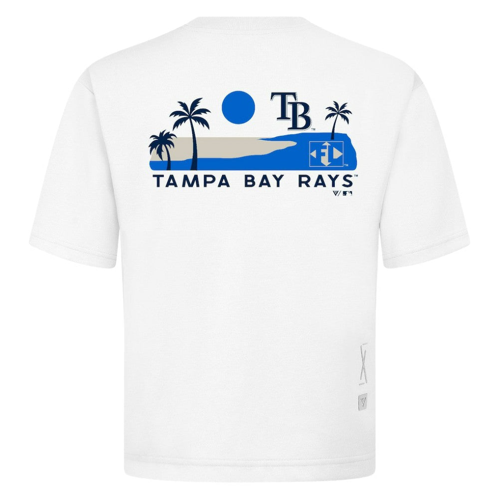 Tampa Bay Rays Levelwear Panoramic Luxe Signature Knit T-Shirt White