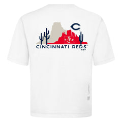 Cincinnati Reds Levelwear Panoramic Luxe Signature Knit T-Shirt White