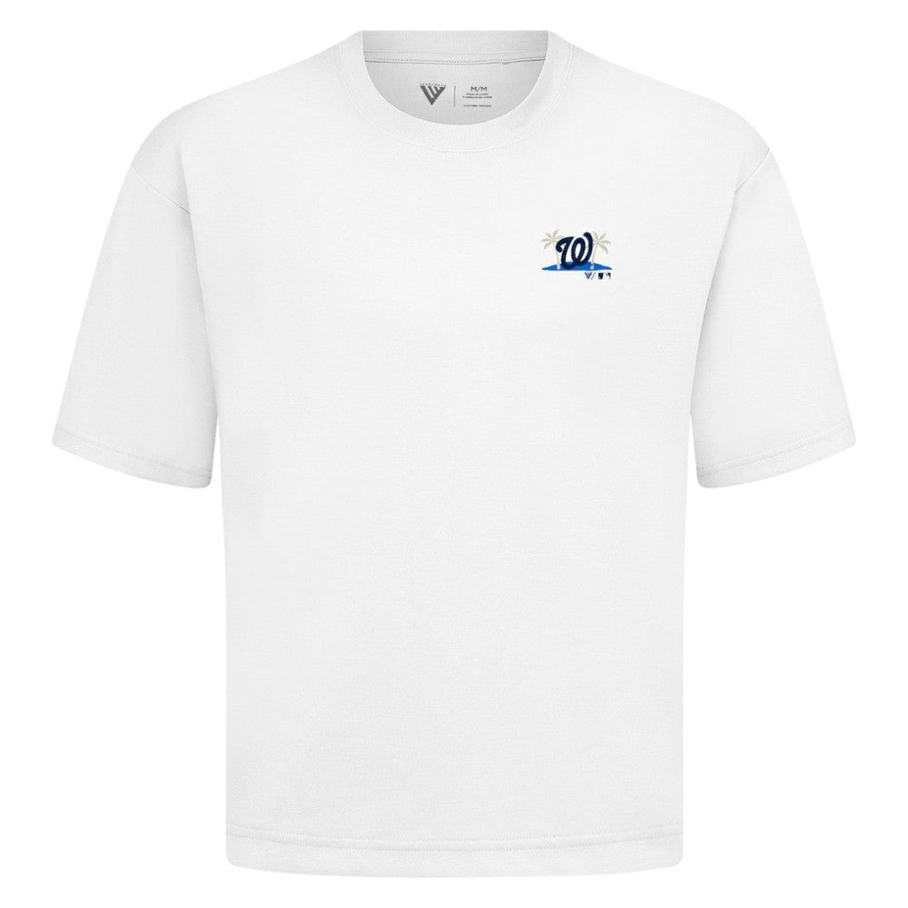 Washington Nationals Levelwear Panoramic Luxe Signature Knit T-Shirt White