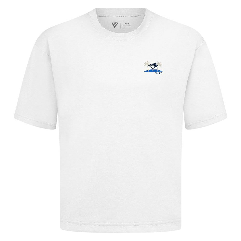 Toronto Blue Jays Levelwear Panoramic Luxe Signature Knit T-Shirt White