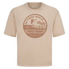 Baltimore Orioles Levelwear Spring Training Badge Luxe Signature Knit T-Shirt Khaki