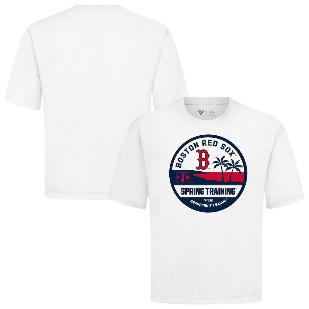 Boston Red Sox Levelwear Spring Training Badge Luxe Signature Knit T-Shirt White