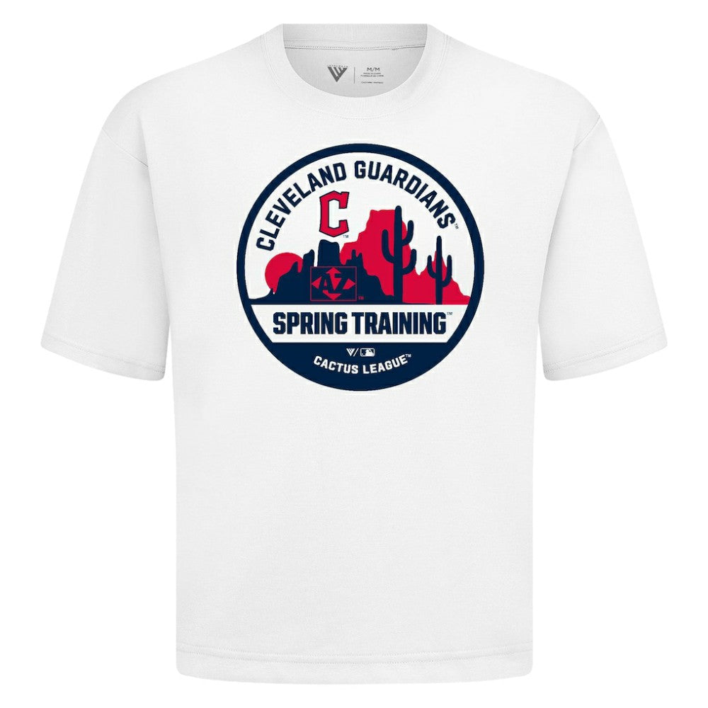 Cleveland Guardians Levelwear Spring Training Badge Luxe Signature Knit T-Shirt White