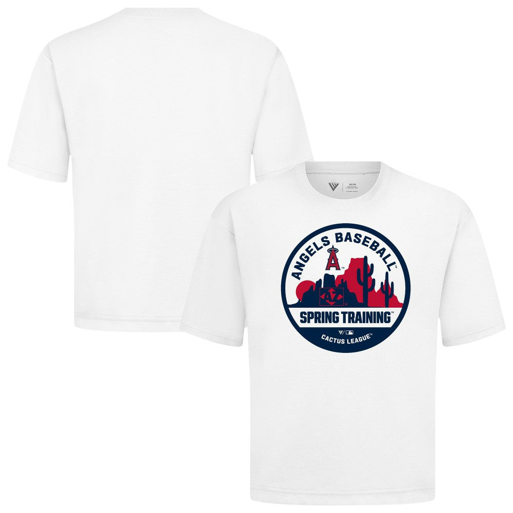 Los Angeles Angels Levelwear Spring Training Badge Luxe Signature Knit T-Shirt White