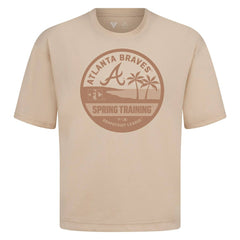 Atlanta Braves Levelwear Spring Training Badge Luxe Signature Knit T-Shirt Khaki