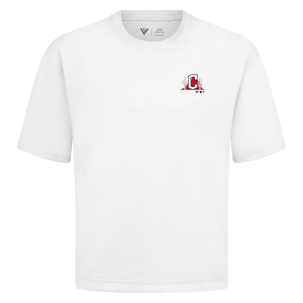 Cleveland Guardians Levelwear Panoramic Luxe Signature Knit T-Shirt White