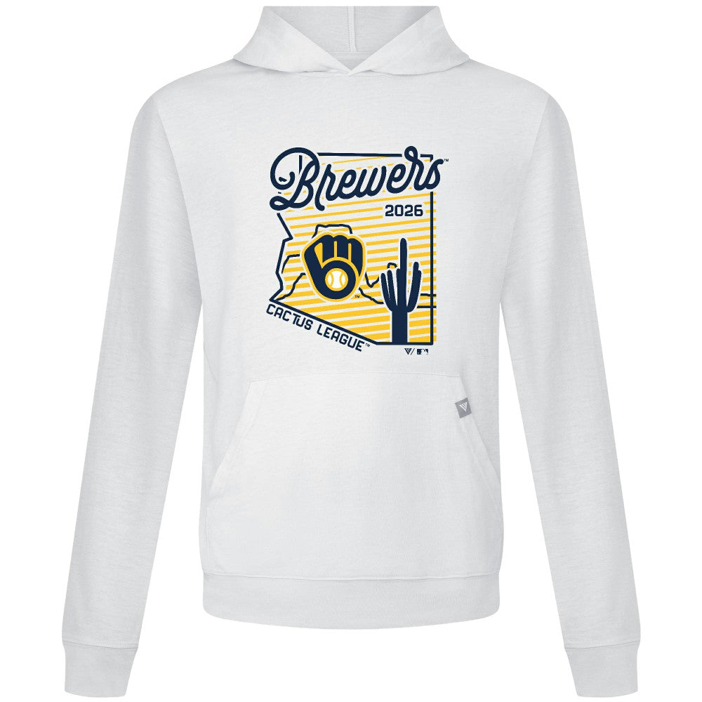 Milwaukee Brewers Levelwear Sunrise Relay Hoodie White