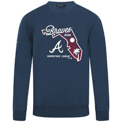 Atlanta Braves Levelwear Zane Sunrise Sweatshirt Navy