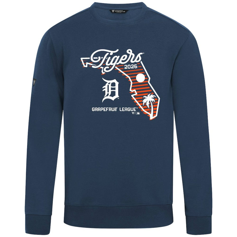 Detroit Tigers Levelwear Zane Sunrise Sweatshirt Navy
