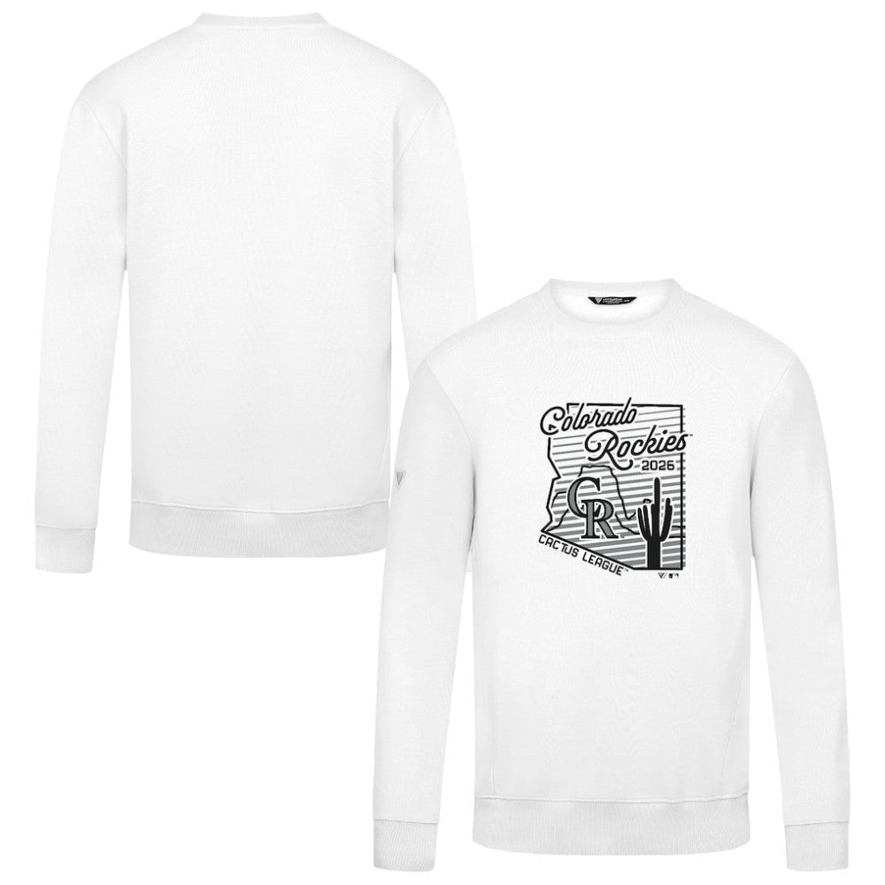 Colorado Rockies Levelwear Zane Sunrise Sweatshirt White