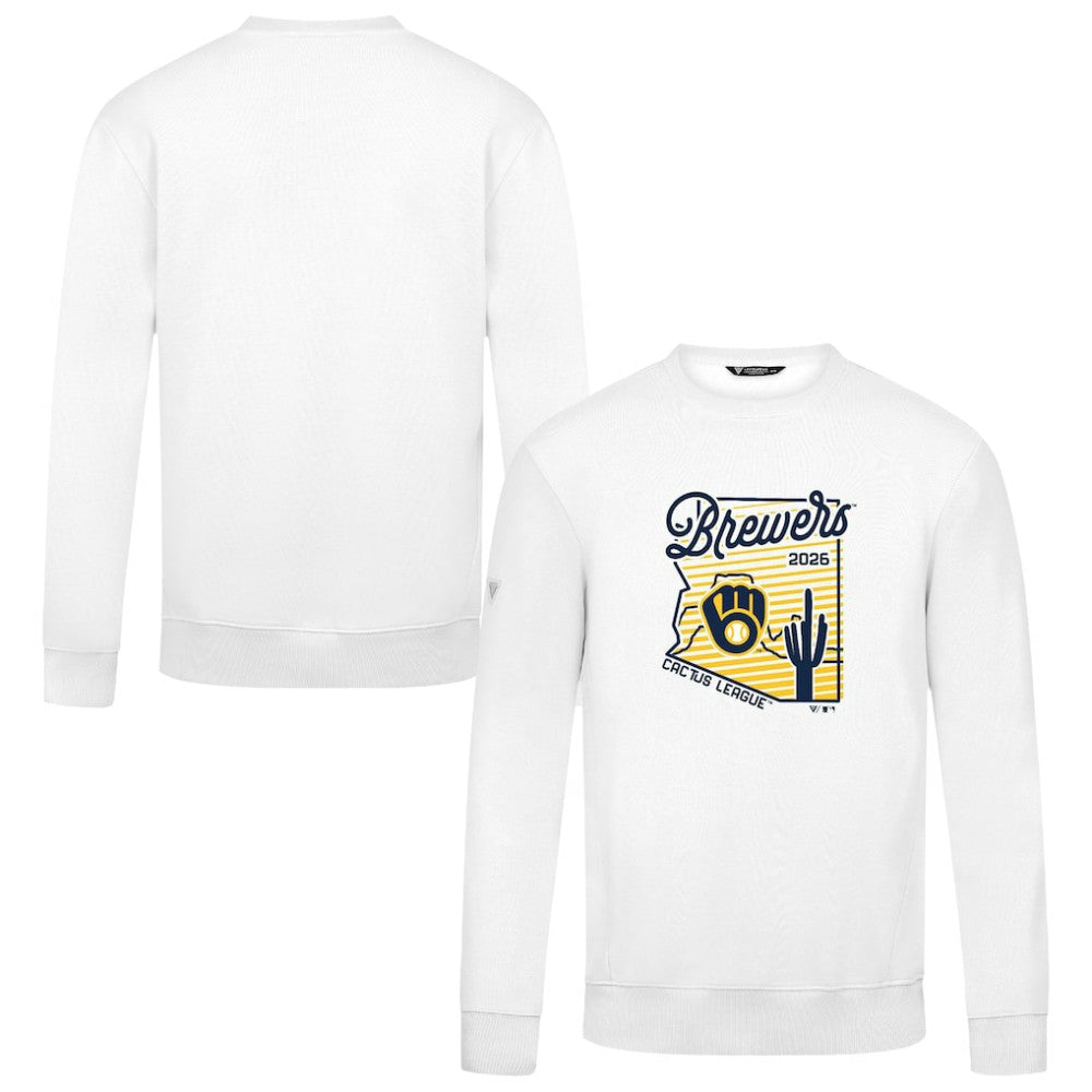 Milwaukee Brewers Levelwear Zane Sunrise Sweatshirt White