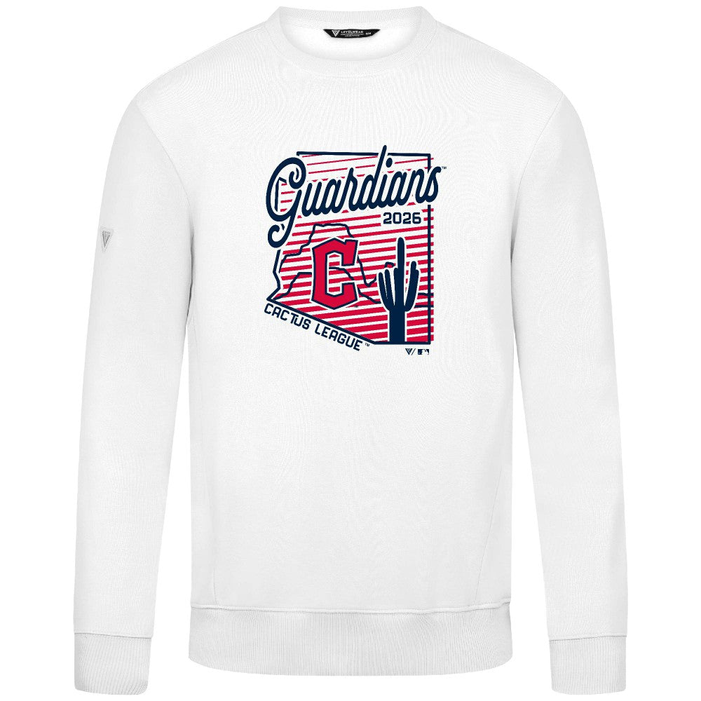 Cleveland Guardians Levelwear Zane Sunrise Sweatshirt White
